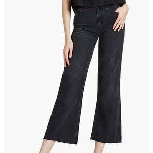 NWT Lucky Brand Wide Leg Raw Hem Cropped Jeans 27